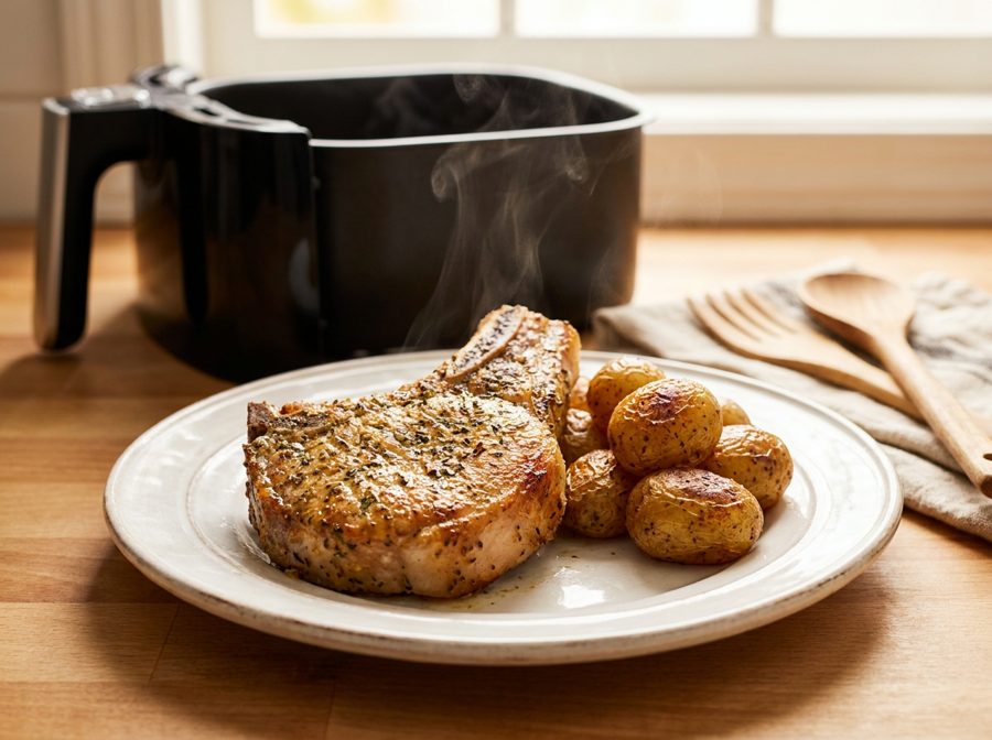 Ranch pork chop from the air fryer